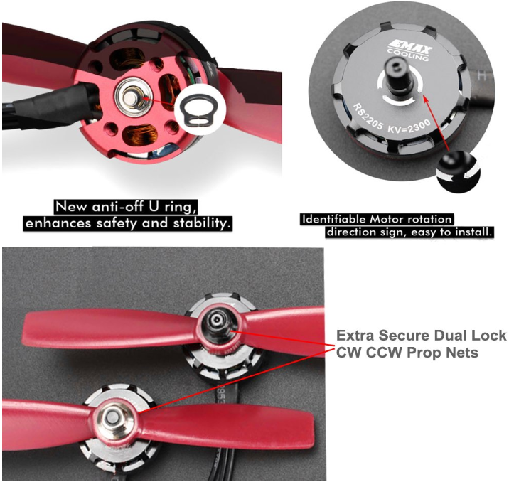 Pink Crazepony 4pcs DX2205 2300KV Brushless Motor 2CW 2CCW 2-4S Lipo for FPV Racing Drone Quadcopter QAV210 X220 QAV250 